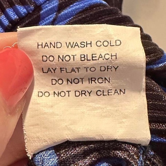 Notations Blue Black Office Siren Layered Top Sz Medium Y2K - Picture 7 of 7